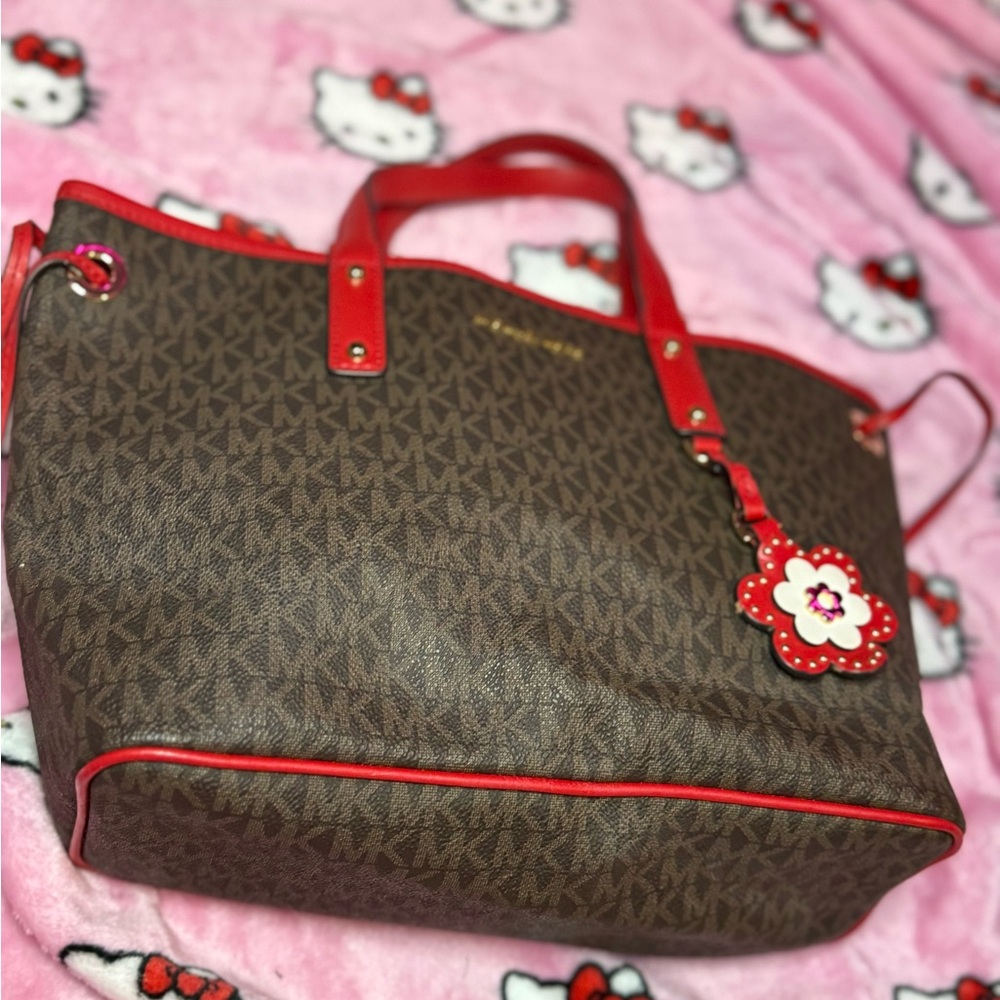 Michael Kors Carter Tote- Red Floral